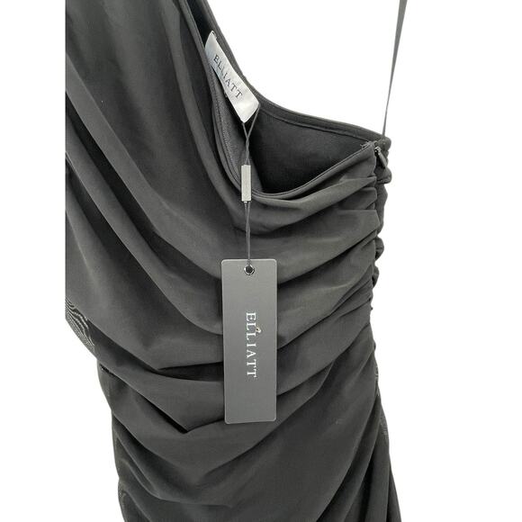 NWT Elliatt Genie One Shoulder Dress Black Size Medium - Picture 7 of 15